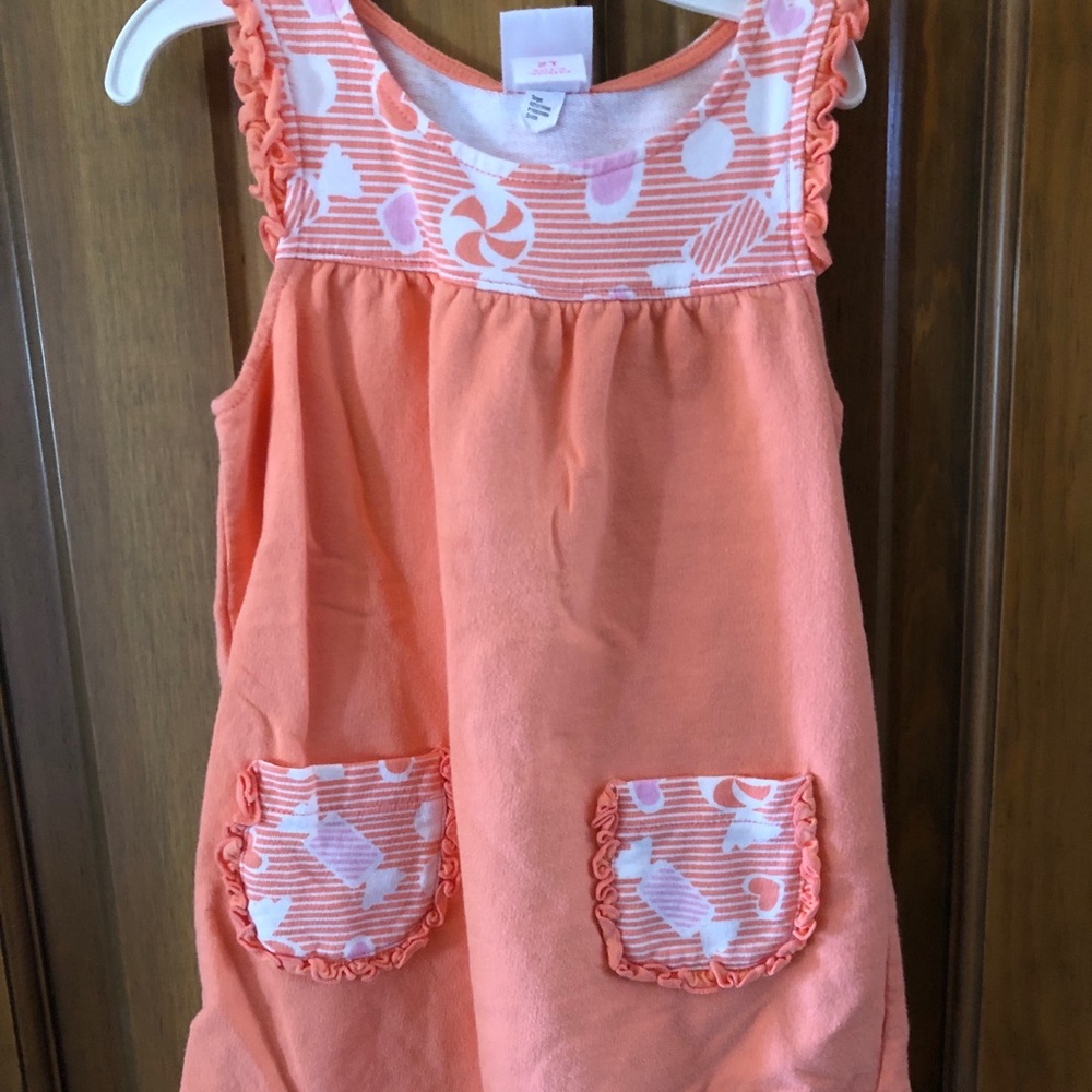 Summer casual orange dress.  Size 2T